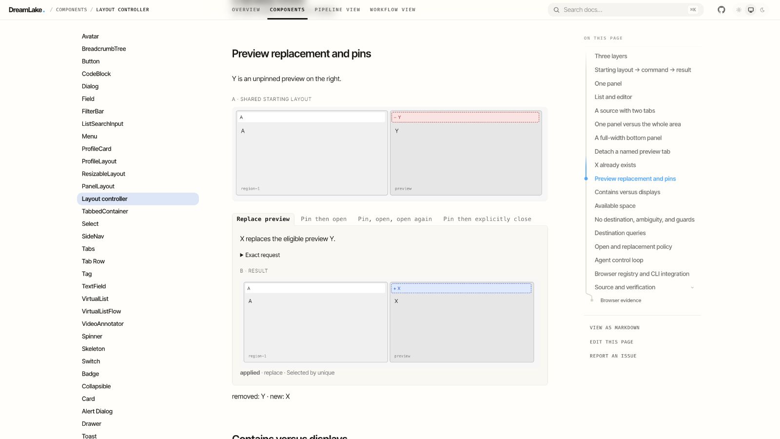 Preview replacement: removed Y is red and new X is blue.